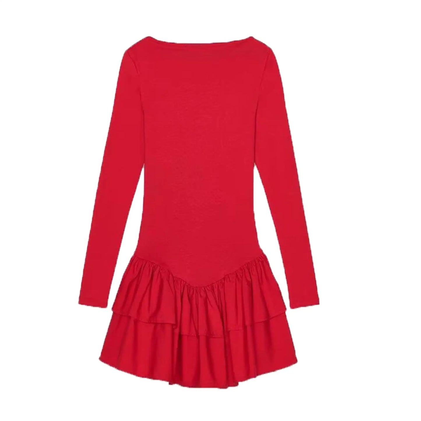 Fashion Women Solid Tierred Mini Dresses