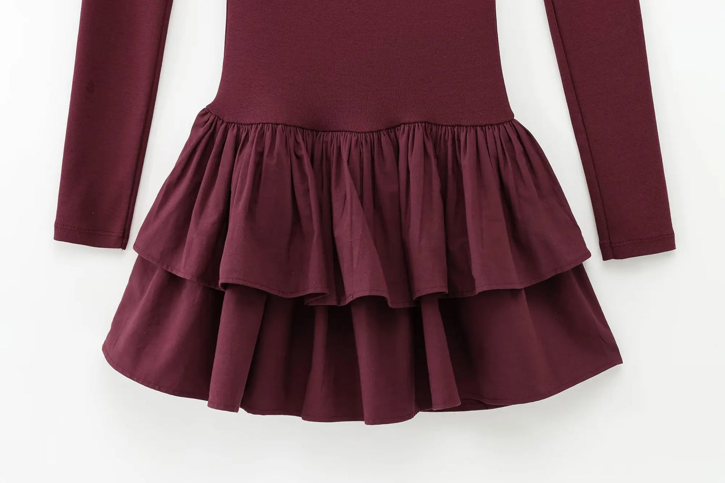 Fashion Women Solid Tierred Mini Dresses
