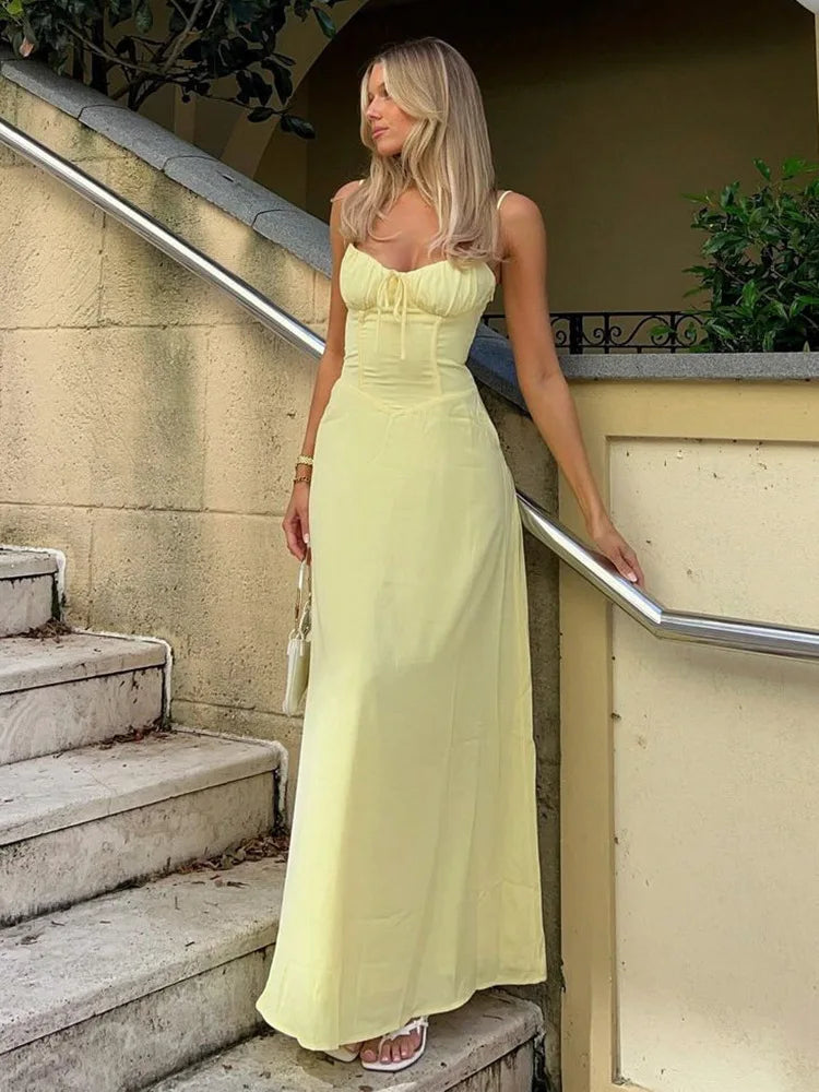 Elegant Maxi Long Waist Wrap Dress Women