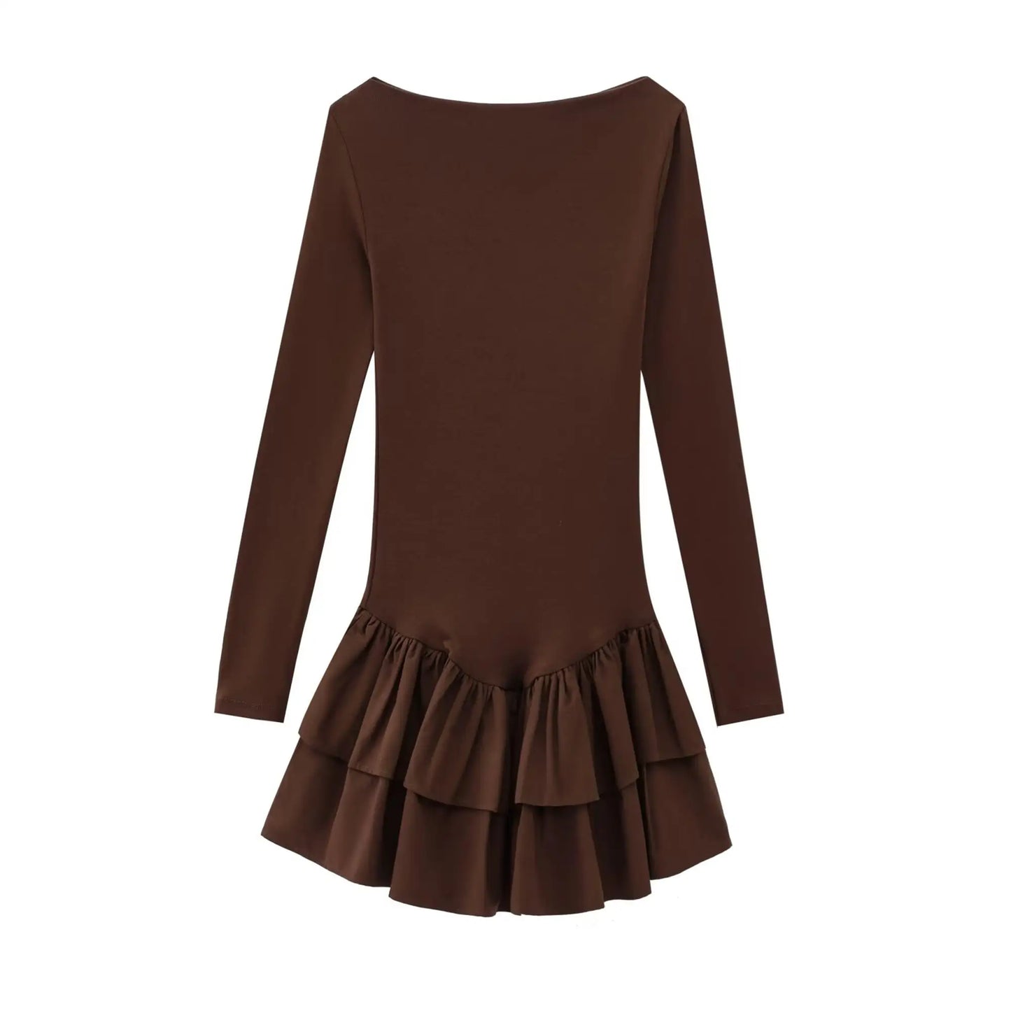 Fashion Women Solid Tierred Mini Dresses