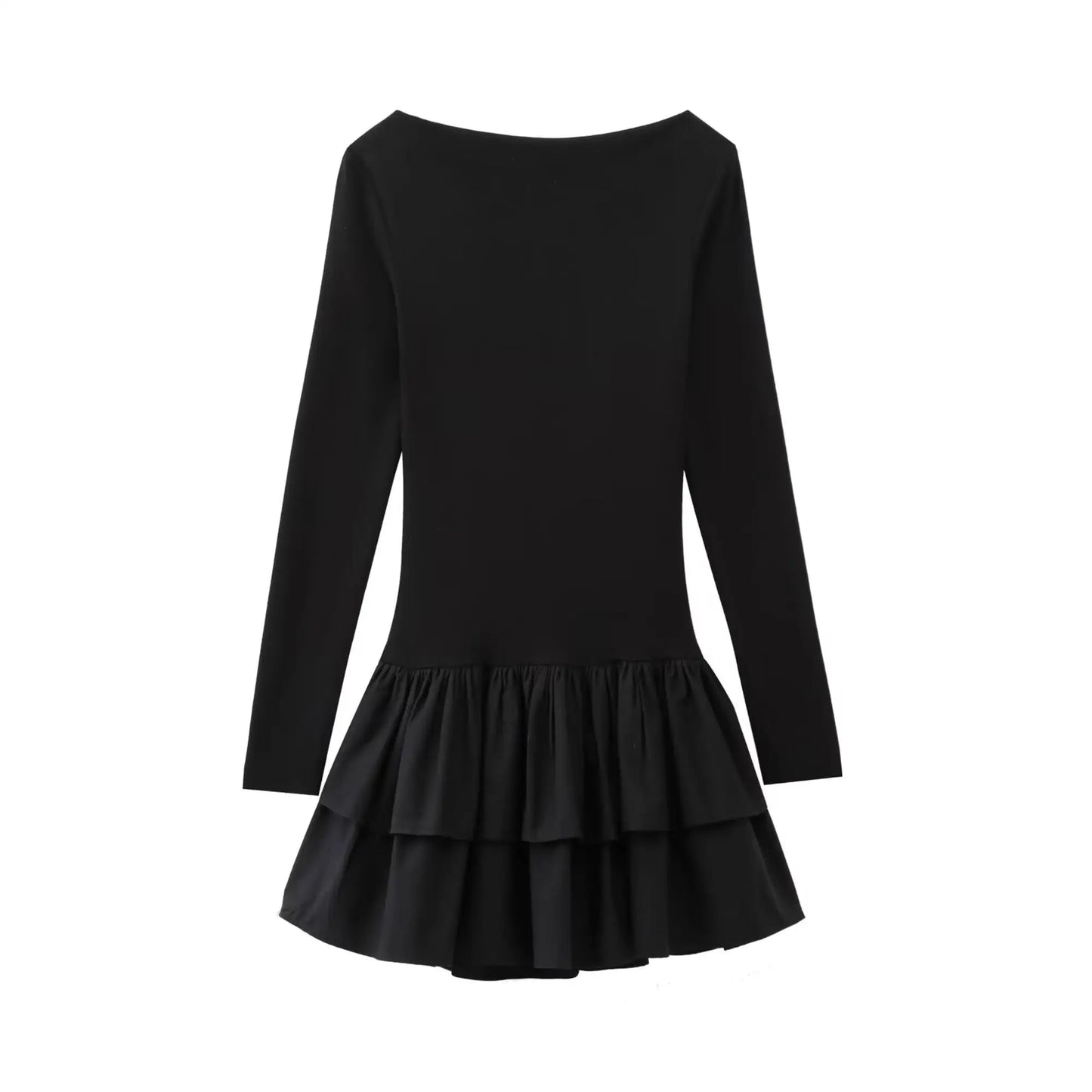 Fashion Women Solid Tierred Mini Dresses