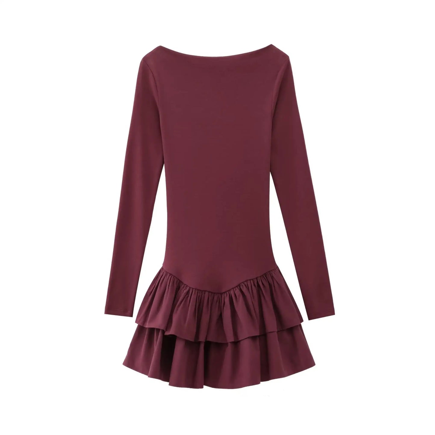 Fashion Women Solid Tierred Mini Dresses