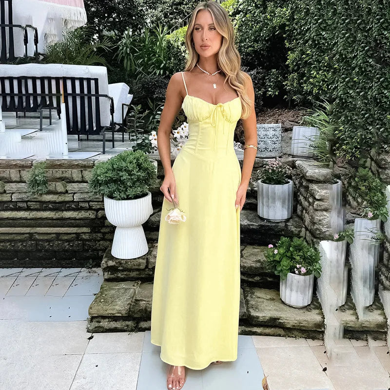 Elegant Maxi Long Waist Wrap Dress Women