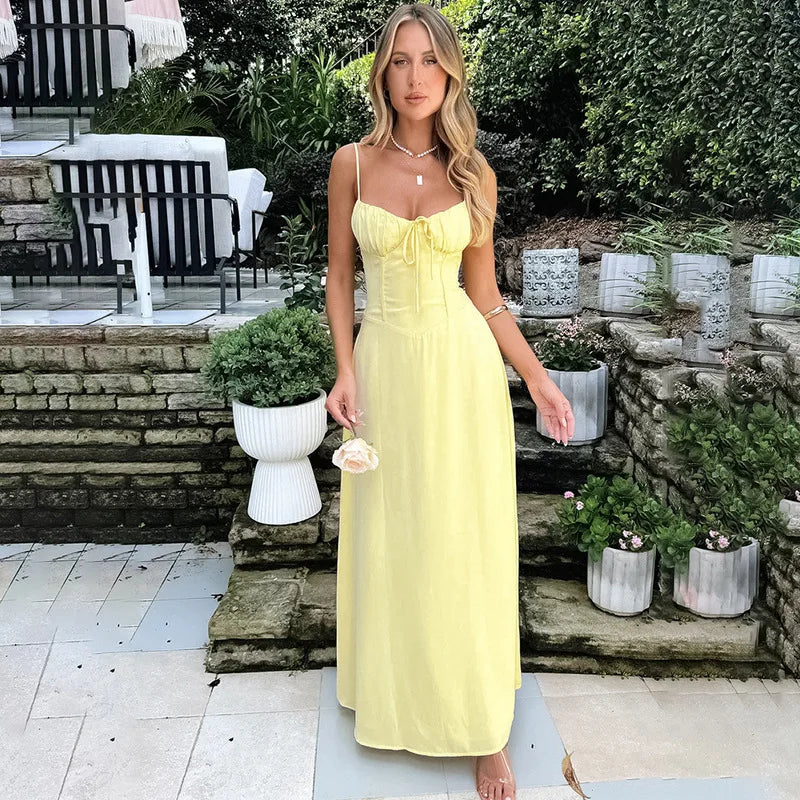 Elegant Maxi Long Waist Wrap Dress Women